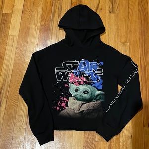 Cute Star Wars crop top hoodie